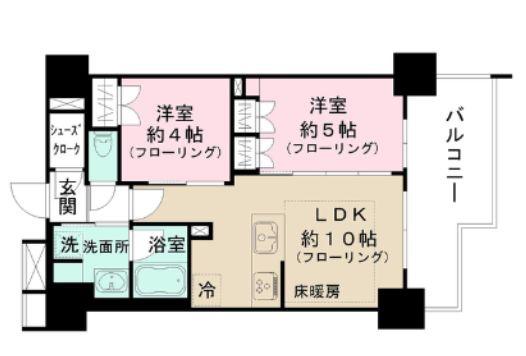 サンクレイドル浅草III(2LDK/8階)の間取り写真