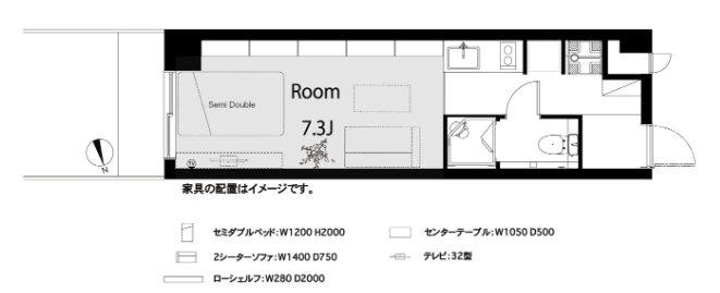 ワコーレ荻窪(ワンルーム/1階)の間取り写真