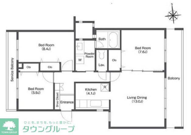コンフォリア鷺沼三丁目(3LDK/3階)の間取り写真