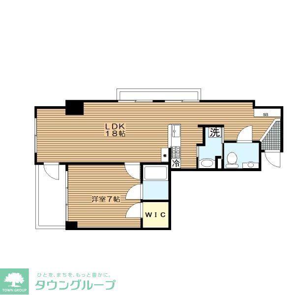 ファンテ(1LDK/8階)の間取り写真