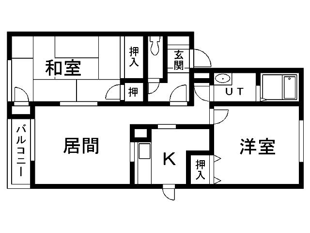 グリーンライフ(2LDK/2階)の間取り写真