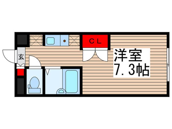 ロミオ&ジュリエットI(ワンルーム/3階)の間取り写真