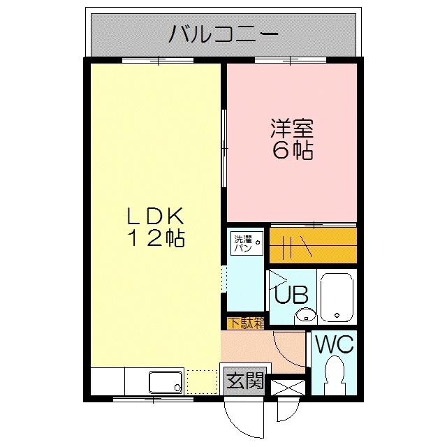 レックタウン アネシスIII(1LDK/1階)の間取り写真
