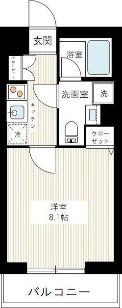 AZEST新桜台(1K/2階)の間取り写真