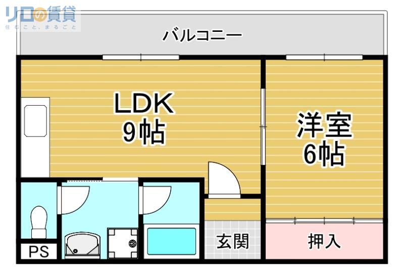 セントポーリア(1LDK/4階)の間取り写真