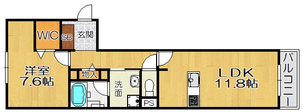 SHA MAISON FUJIMI(1LDK/3階)の間取り写真