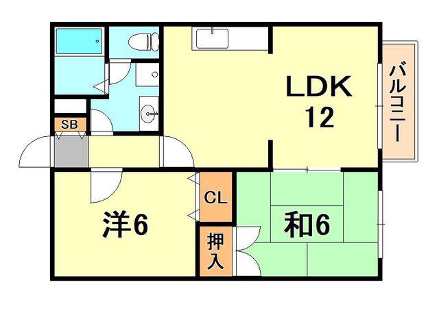 ミサワヒルズ(2LDK/2階)の間取り写真