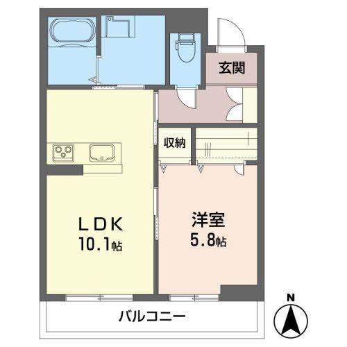 セルディーナYS(1LDK/3階)の間取り写真