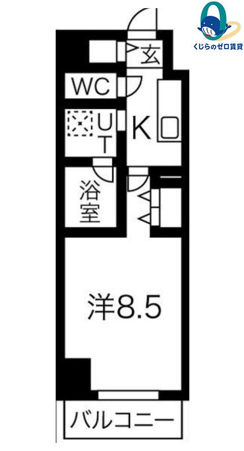 リシュドール名駅南(1K/2階)の間取り写真