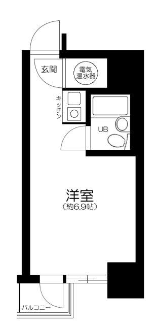ハイツ神田岩本町(1K/6階)の間取り写真