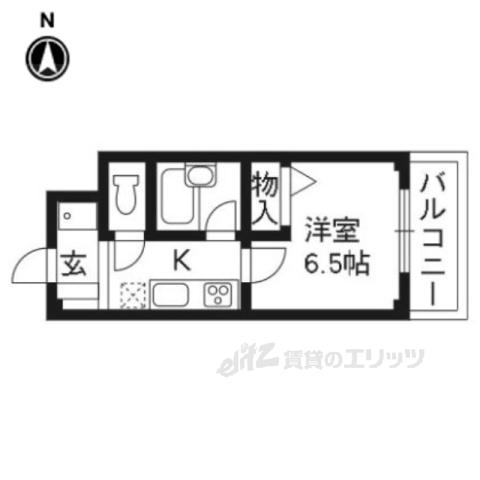 シェドゥーブル等持寺(1K/4階)の間取り写真