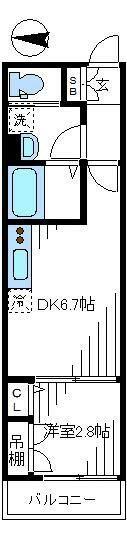 デュオコート(1DK/3階)の間取り写真