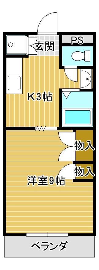 M・STAGE桧(1K/1階)の間取り写真