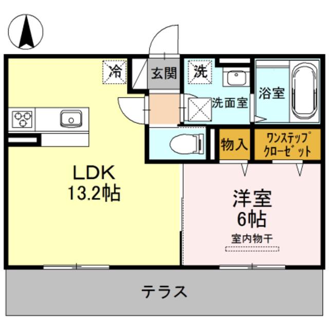 ル・フルーレ(1LDK/1階)の間取り写真