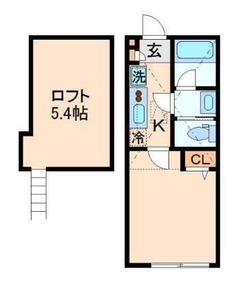 GLORIA柏木(1K/1階)の間取り写真