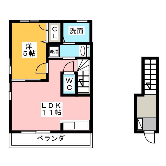 CEREZO HILLS(1LDK/2階)の間取り写真