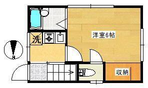浅井荘(1K/1階)の間取り写真