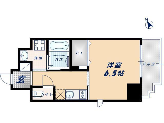 アール大阪グランデ(1K/9階)の間取り写真