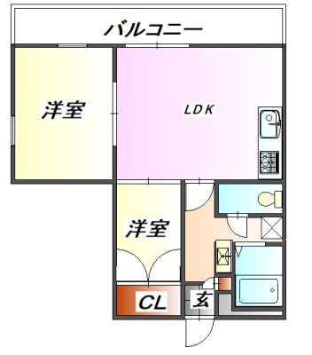 リノキューブ西宮北(1SLDK/3階)の間取り写真