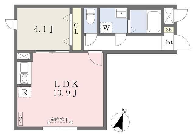タスキSMART駒込IV(1LDK/2階)の間取り写真