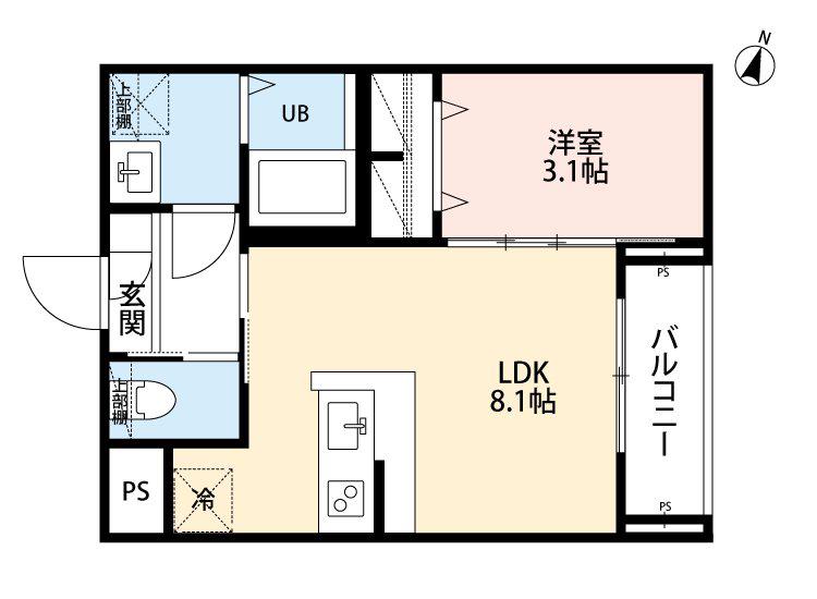 ROBOT HOME 西馬込(1LDK/2階)の間取り写真