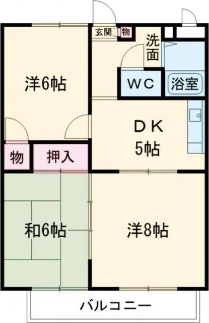 サンワード・別府(3DK/3階)の間取り写真