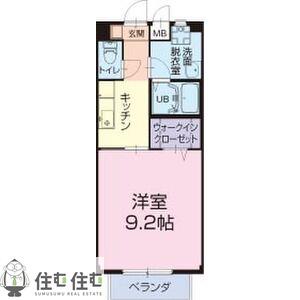 セントーレ上原(1K/1階)の間取り写真