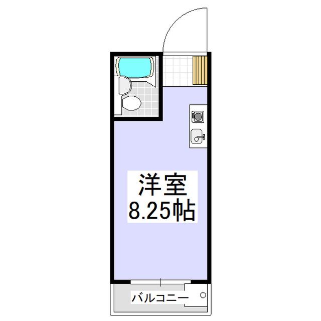 エルベコート(ワンルーム/3階)の間取り写真