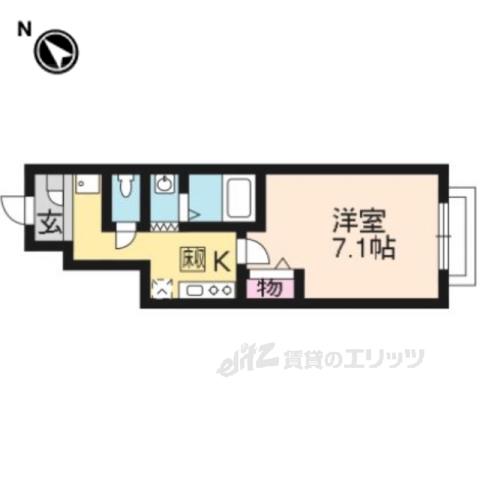 ESTUDIO西泉堂(1K/1階)の間取り写真