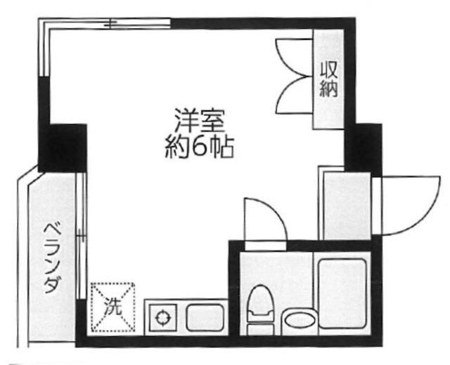 プラスワンビル(ワンルーム/5階)の間取り写真