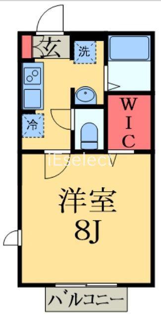 スパシーバ市原(1K/2階)の間取り写真