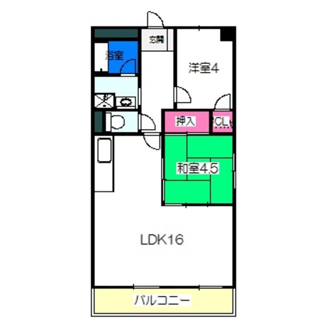 パークテラス北花田(2LDK/6階)の間取り写真
