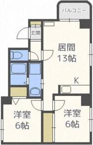 スノーアヴェニュー広和NO12(2LDK/2階)の間取り写真
