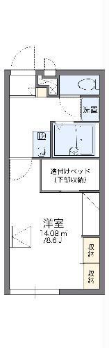 レオパレストホリ(1K/1階)の間取り写真