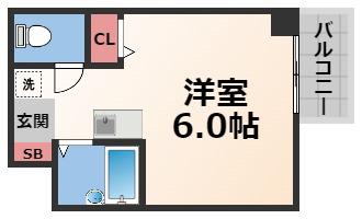 ロンモンターニュ小阪(ワンルーム/3階)の間取り写真