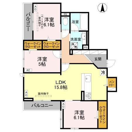 DR藤江北(3LDK/2階)の間取り写真