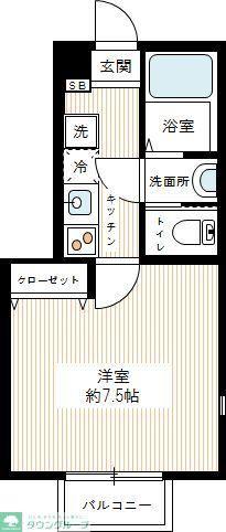 コンフォールMザ・ファースト(1K/1階)の間取り写真