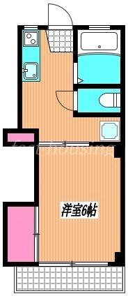 コーポ・ハスミ(1K/1階)の間取り写真