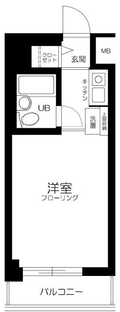 スカイコート下高井戸(ワンルーム/11階)の間取り写真