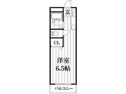 ステュディオ灰塚(1K/2階)の間取り写真