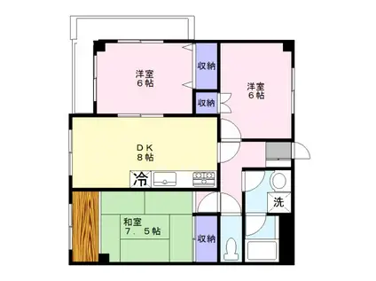 第2ミネセイビル(3LDK/3階)の間取り写真