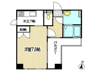 プロスペアーつつじヶ丘(1K/7階)の間取り写真