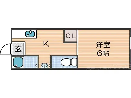 吉田マンション(1K/3階)の間取り写真