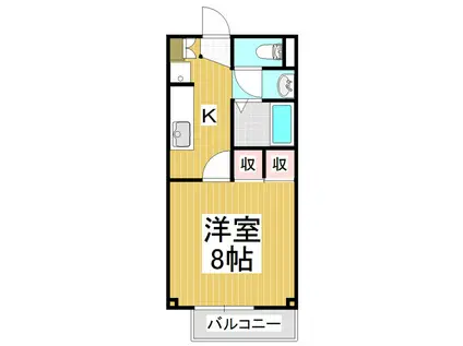 レジデンス塚平(1K/2階)の間取り写真