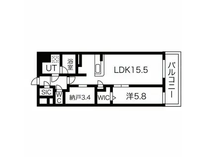 DIMORA名駅南(1SLDK/5階)の間取り写真