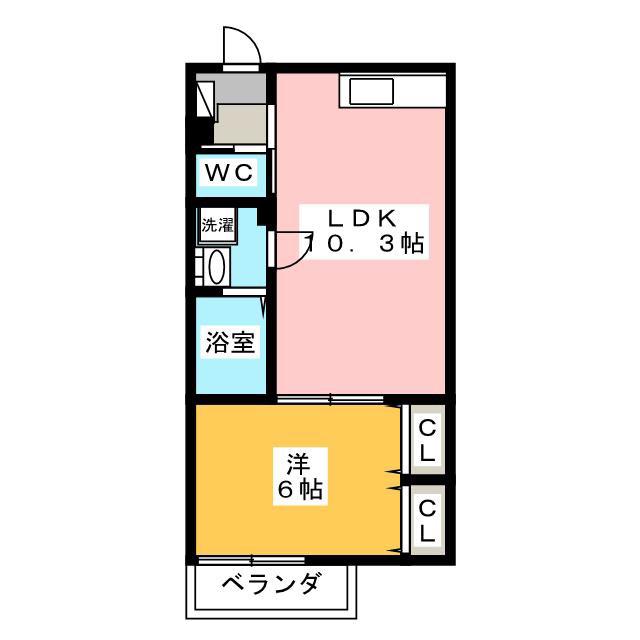 ヴィラ デ ソール(1LDK/3階)の間取り写真