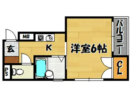 アベニュー相川II(1K/4階)の間取り写真