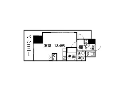 CLUB ORIENT NO72(ワンルーム/7階)の間取り写真