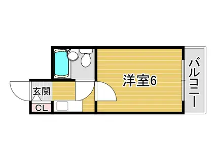 ホーユウコンフォルト塚本(1K/7階)の間取り写真