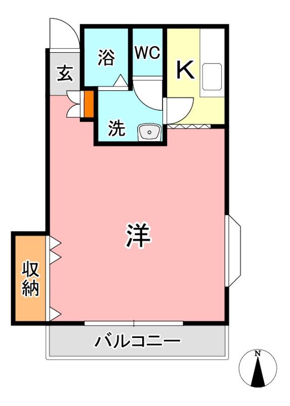 コートダジュールA(1K/2階)の間取り写真